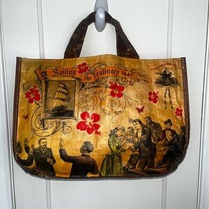 VINTAGE Trader Joe's Tote Shopping Bag "Sailing the Culinary Seas" [SUPER RARE]